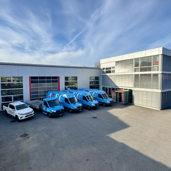 Bild des Firmengebäudes unseres Kunden ATEC im Bereich Sandstrahlen